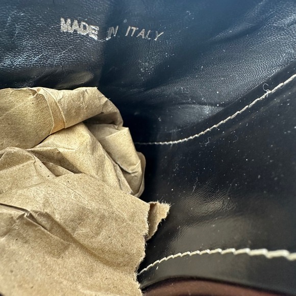 Y2KCoach Patchwork Platform Mules Leopard Calf Hair Metallic Leather Heels Multi - Picture 12 of 16